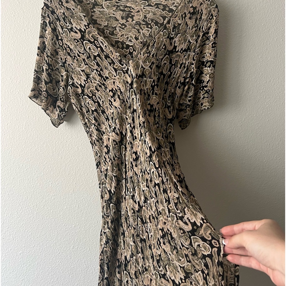 Vintage Paisley Shirt Dress